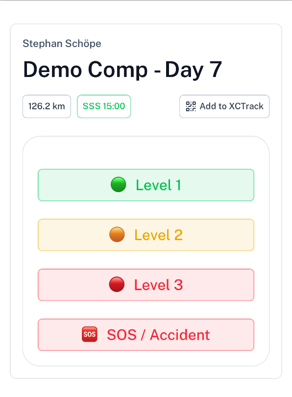 Mobile screenshot of the tasklevel.app pilot portal.